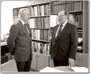 Taito Stenholm (oikealla) ja Martti Viertola vuonna 1992